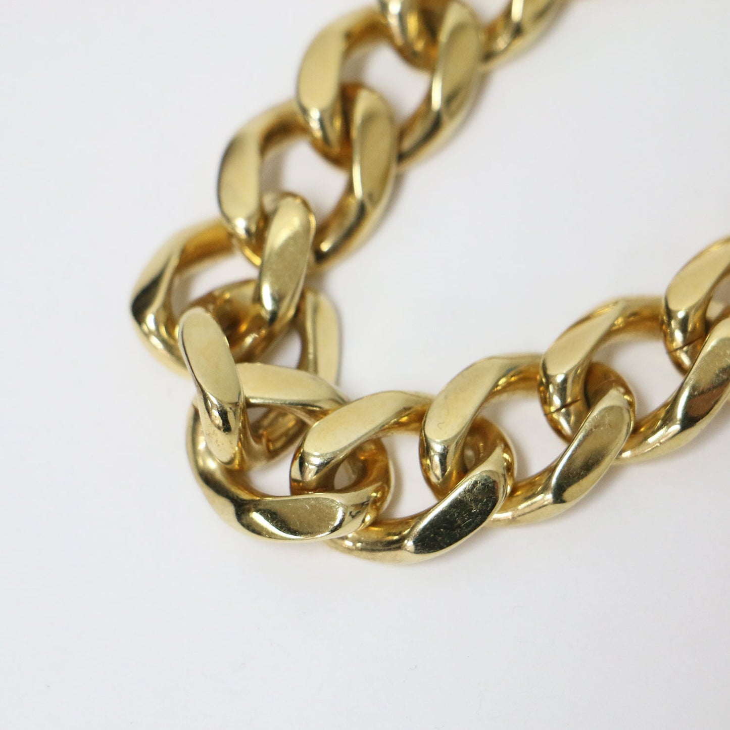 フラットリンク チェーン ネックレス / Flat link chain necklace チョーカー K18コーティング SV925