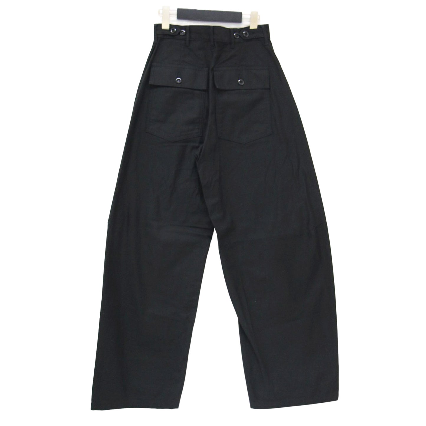 25秋冬 バックサテン バレルレッグ パンツ / BACK SATIN BARREL-LEG PANTS ベイカーパンツ ワイド コットン