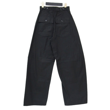 25秋冬 バックサテン バレルレッグ パンツ / BACK SATIN BARREL-LEG PANTS ベイカーパンツ ワイド コットン