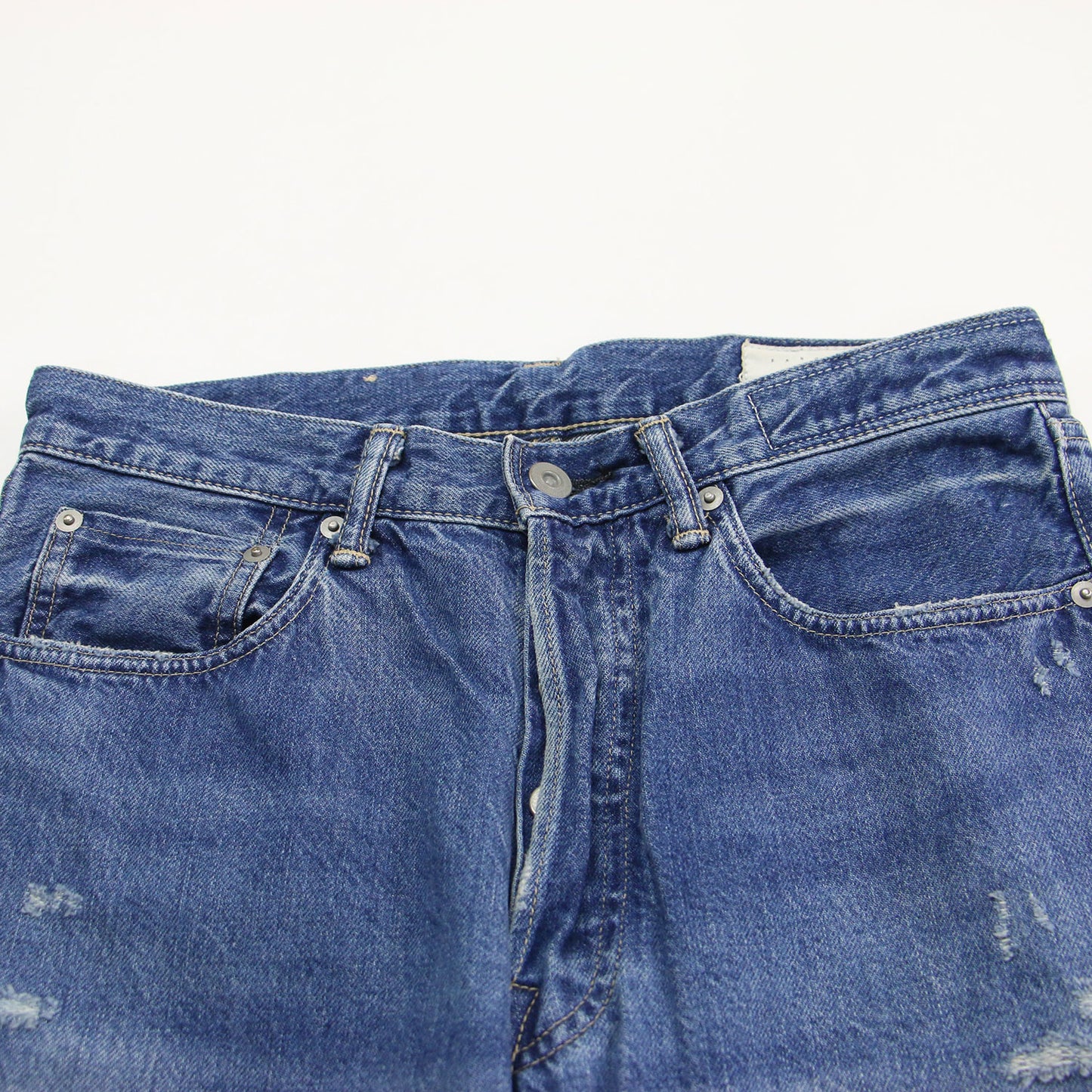 × IENA 別注 22秋冬 CARVER CLASSIC DENIM / デニムパンツ ストレート ダメージ加工 コットン