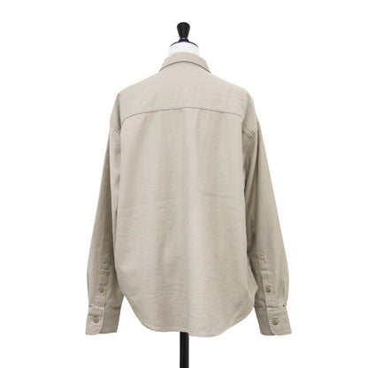 25春夏 バックサテン シャツ / Back Satin 長袖 レギュラーカラー オーバーサイズ コットン
