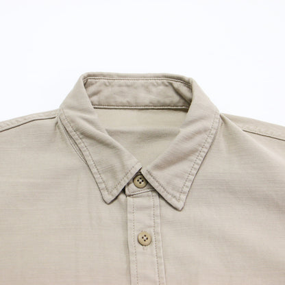 25春夏 バックサテン シャツ / Back Satin 長袖 レギュラーカラー オーバーサイズ コットン