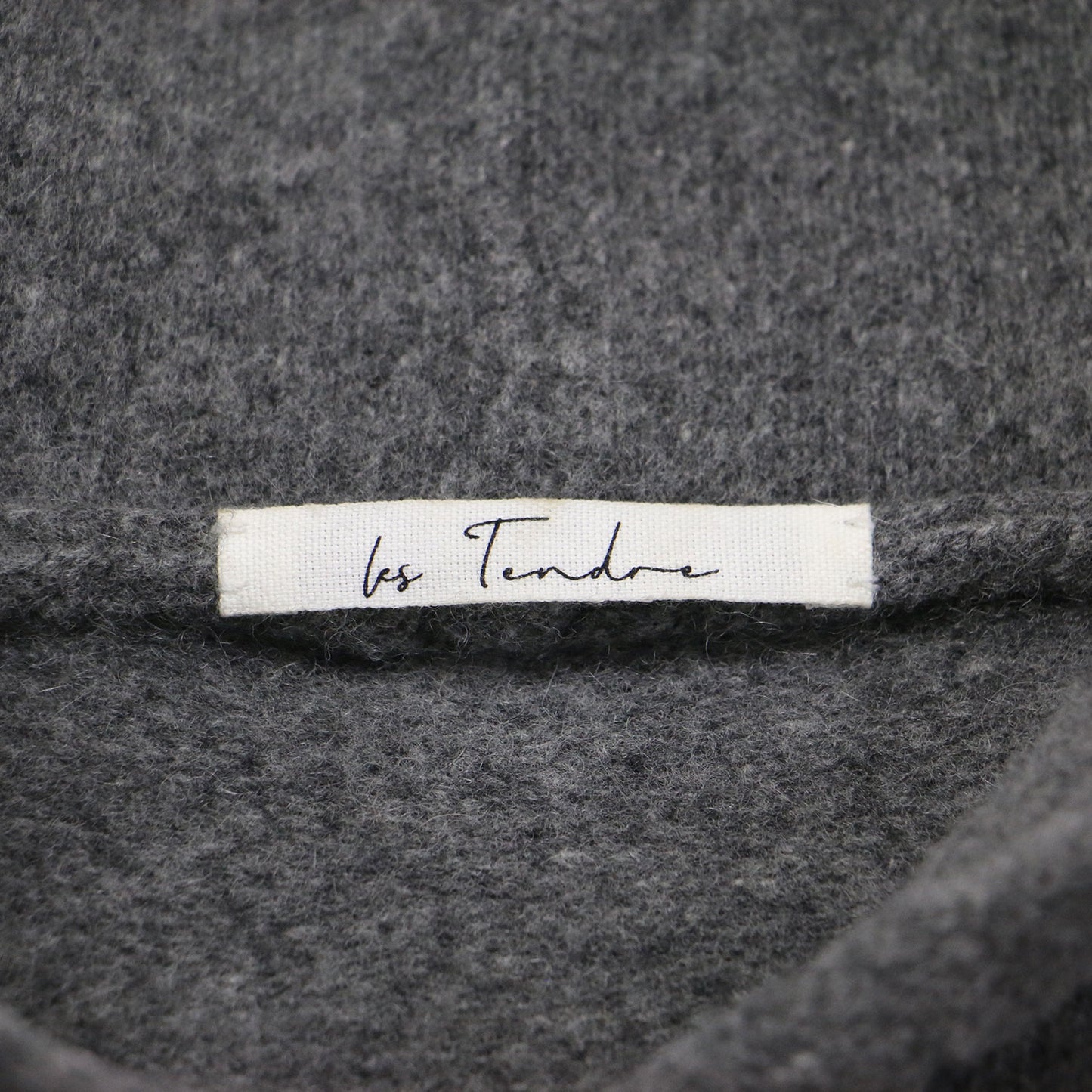 les Tendre 21秋冬 ウール カシミヤ オーバーサイズ フーディー / BIG HOODIE パーカー チュニック丈