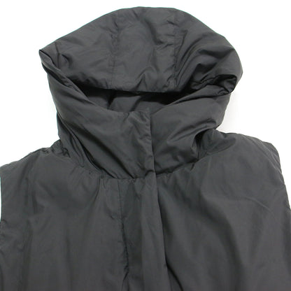 フード付き ダウン ベスト / ジレ ミドル丈 ステッチレス