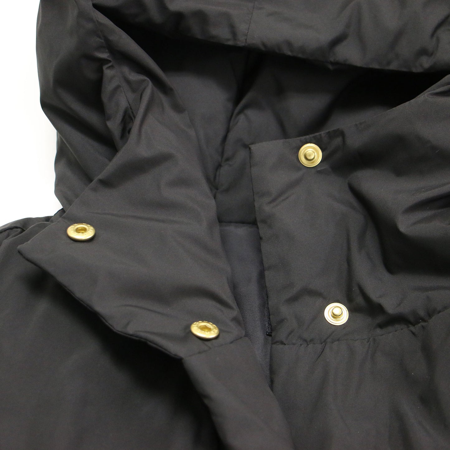 フード付き ダウン ベスト / ジレ ミドル丈 ステッチレス