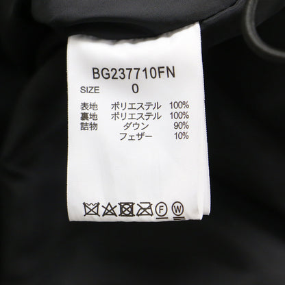 フード付き ダウン ベスト / ジレ ミドル丈 ステッチレス