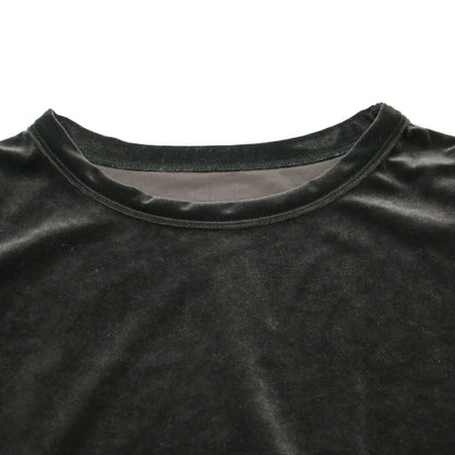 24秋冬 ベロア ロングスリーブ プルオーバー / カットソー Tシャツ 長袖 クルーネック