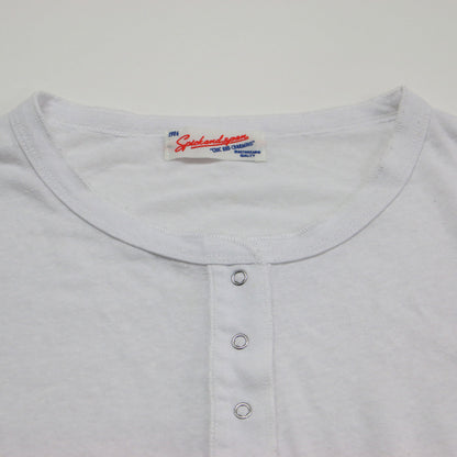 リネン ポリエステル ヘンリーネック プルオーバー / Tシャツ 長袖 ロングスリーブ シアー