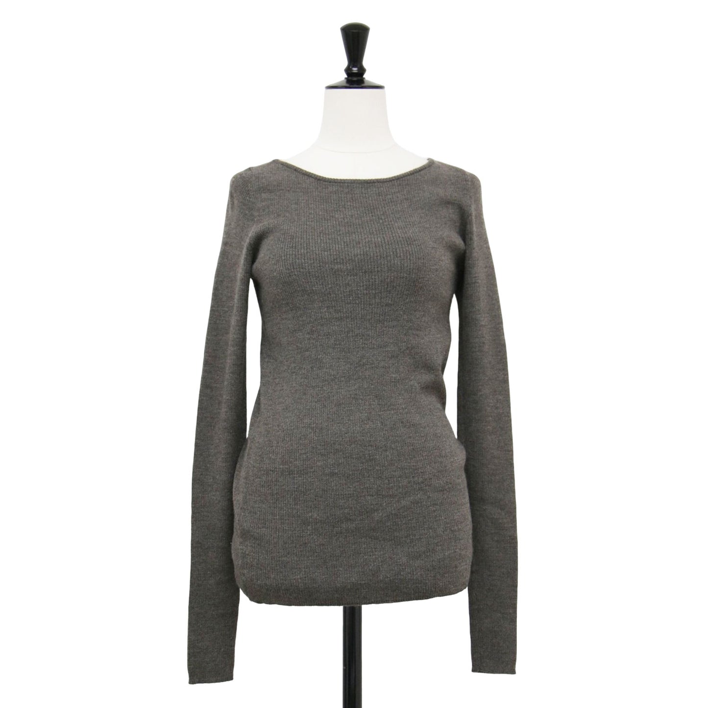 20秋冬 リブ ボートネック ニット / Rib B/N Knit プルオーバー 長袖 ウール