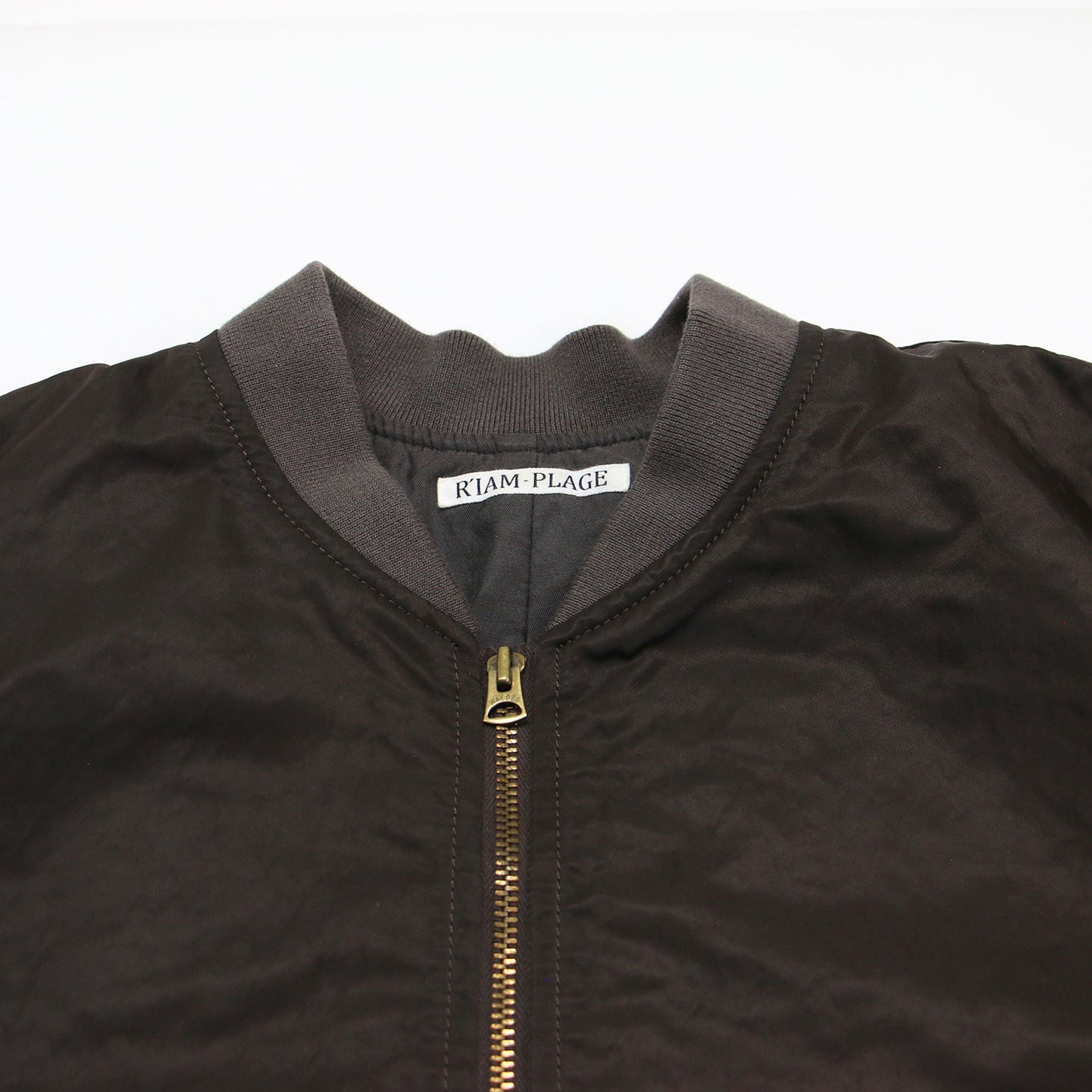 RIAM 22秋冬 MA1 ミドル ブルゾン / ブルゾン ジップアップ リブ ナイロン