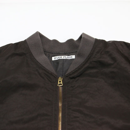 RIAM 22秋冬 MA1 ミドル ブルゾン / ブルゾン ジップアップ リブ ナイロン