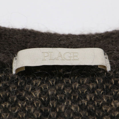 25秋冬 アーガイル ミニ カーディガン / Argyle mini ニット ショート丈 Vネック 長袖 モヘア ウール