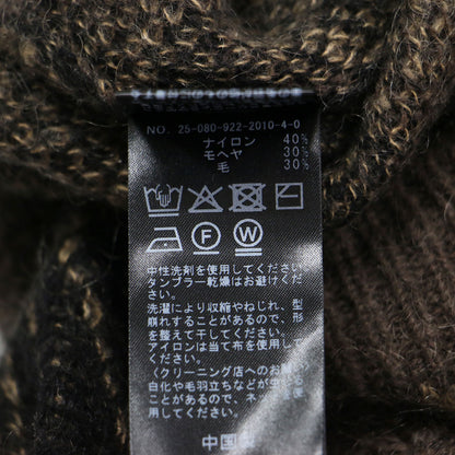 25秋冬 アーガイル ミニ カーディガン / Argyle mini ニット ショート丈 Vネック 長袖 モヘア ウール