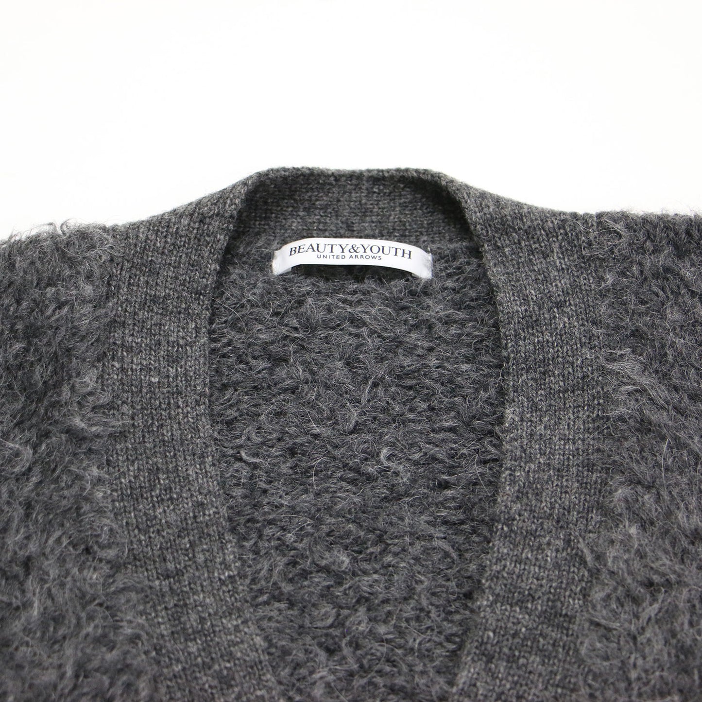 23秋冬 アルパカブレンド シャギーベスト / ニット Vネック オーバーサイズ ウール