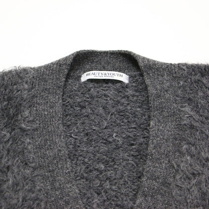 23秋冬 アルパカブレンド シャギーベスト / ニット Vネック オーバーサイズ ウール