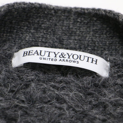 23秋冬 アルパカブレンド シャギーベスト / ニット Vネック オーバーサイズ ウール