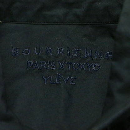 BOURRIENNE 24春夏 コットン タイプライター ポンチョ シャツ / ブラウス プルオーバー 長袖 Vネック ワイド