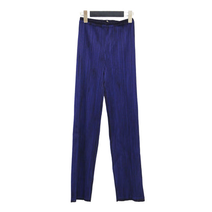 メッシュ レイヤード プリーツ パンツ / プルオンパンツ ストレート ウエストゴム