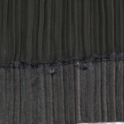 プリーツ ジップ ロング コート / Vネック 長袖 ショールカラー