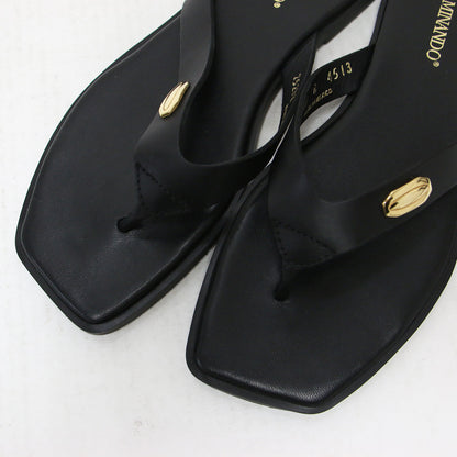 25春夏 レザー トング サンダル / THONG FLAT SANDALS フラット スクエアトゥ