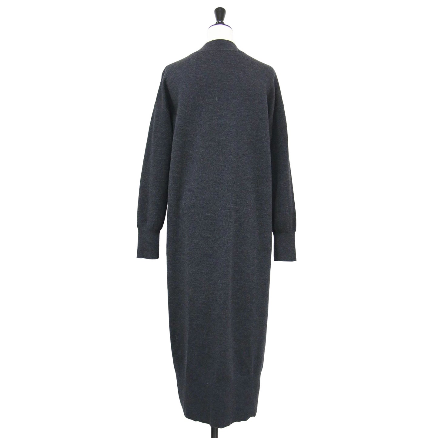 24秋冬 モックネック ニット ワンピース / Lassie Clink ロング 長袖 Iライン ミラノリブ ウール