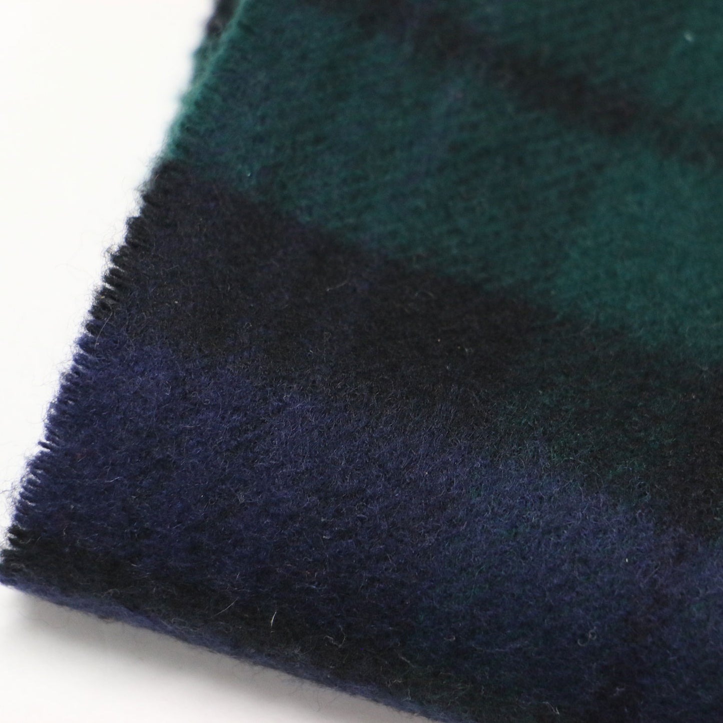 カシミヤ チェック マフラー / フリンジ タータンチェック ブラックウォッチ