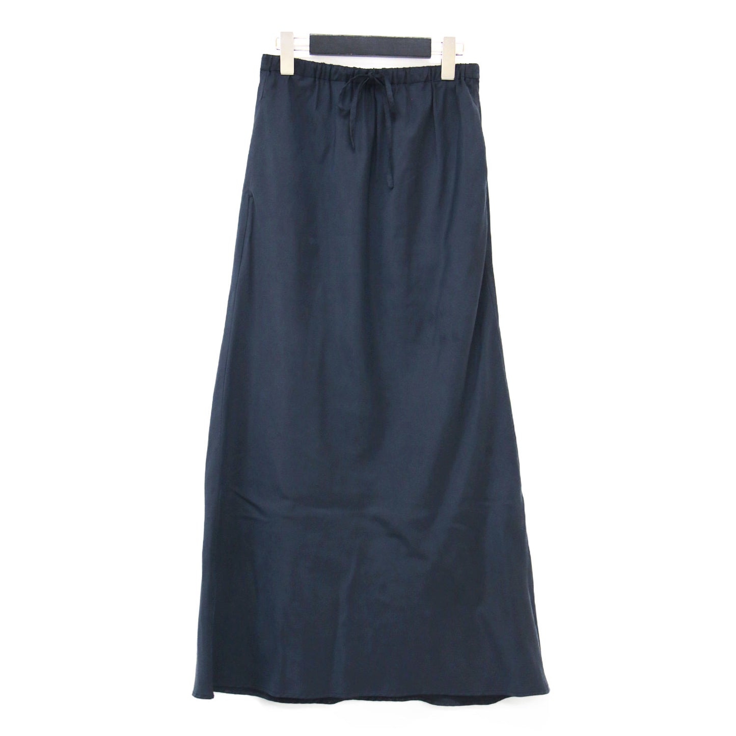 25春夏 フレア マキシ スカート / ロング ウエストゴム ドロスト