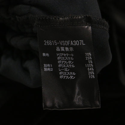 VELOUR NOIR ベロア シフォン コンビ ワンピース / チュニック ミニ丈 五分袖 スクエアネック