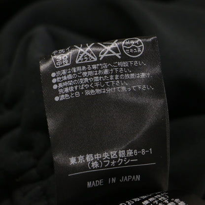 VELOUR NOIR ベロア シフォン コンビ ワンピース / チュニック ミニ丈 五分袖 スクエアネック