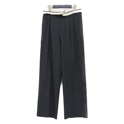 24秋冬 ウォッシャブル ウエスト折り返し 2WAY ワイド パンツ / ハイウエスト タック