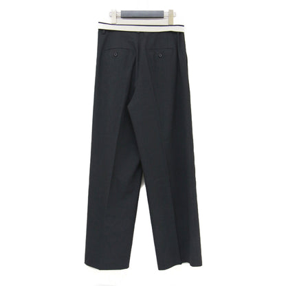 24秋冬 ウォッシャブル ウエスト折り返し 2WAY ワイド パンツ / ハイウエスト タック