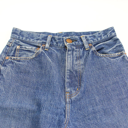 23春夏 MM66 ハイライズ セミワイド デニムパンツ / ジーンズ ストレート ハイウエスト カットオフ コットン