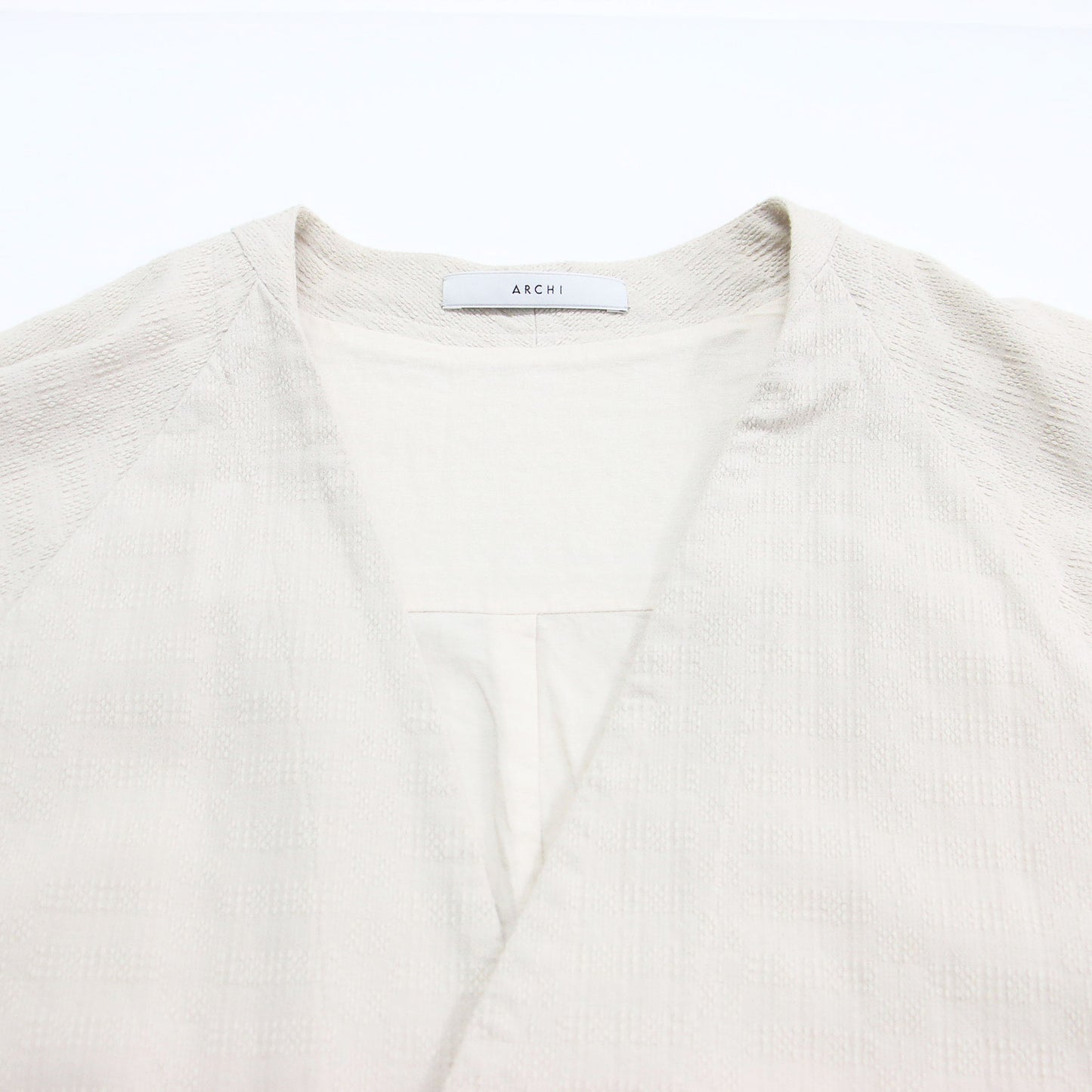 22秋冬 キルト ステッチ ガウン コート / Quilted Stitching Raglan Gown ロング Vネック ノーカラー 長袖 コットン