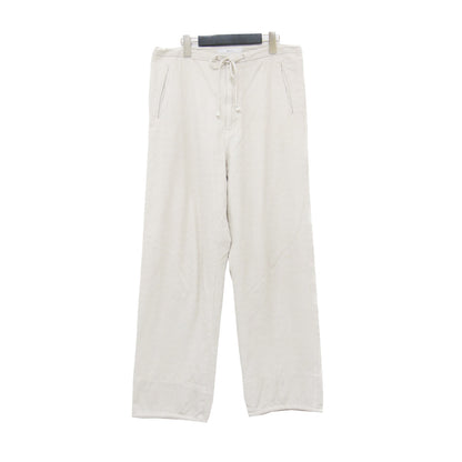 22秋冬 キルト ステッチ イージー パンツ / Quilted Stitching Corded Pants ストレート ドローコード 裾絞りコットン