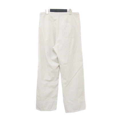 22秋冬 キルト ステッチ イージー パンツ / Quilted Stitching Corded Pants ストレート ドローコード 裾絞りコットン