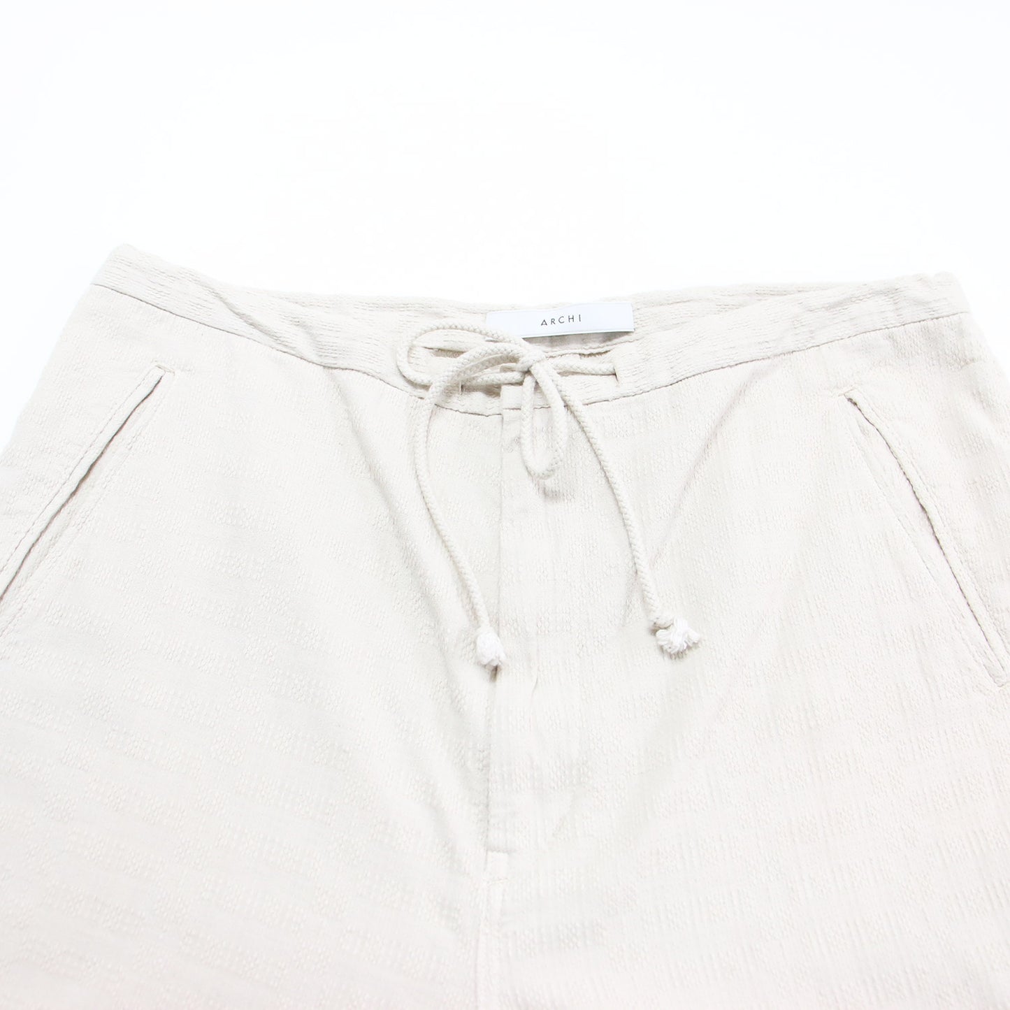 22秋冬 キルト ステッチ イージー パンツ / Quilted Stitching Corded Pants ストレート ドローコード 裾絞りコットン