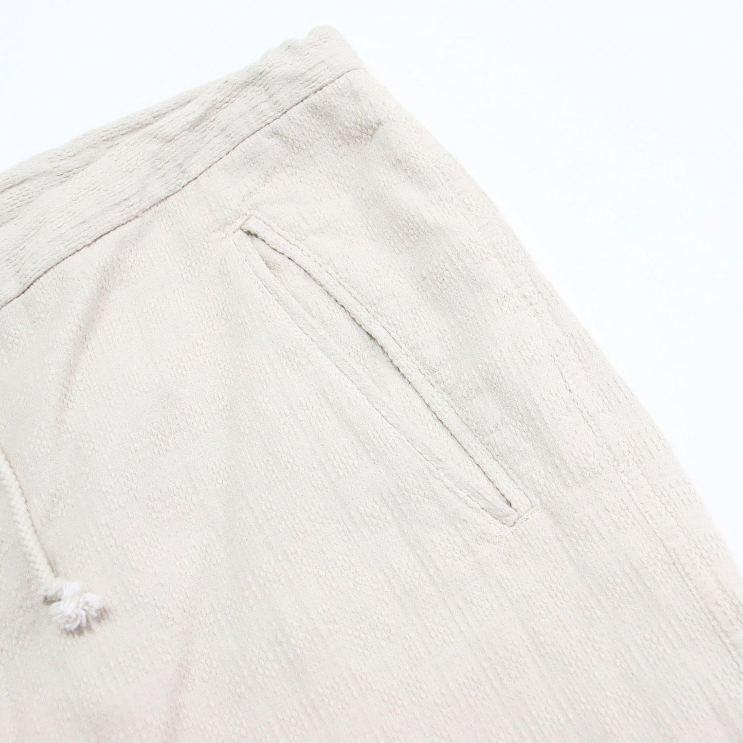 22秋冬 キルト ステッチ イージー パンツ / Quilted Stitching Corded Pants ストレート ドローコード 裾絞りコットン