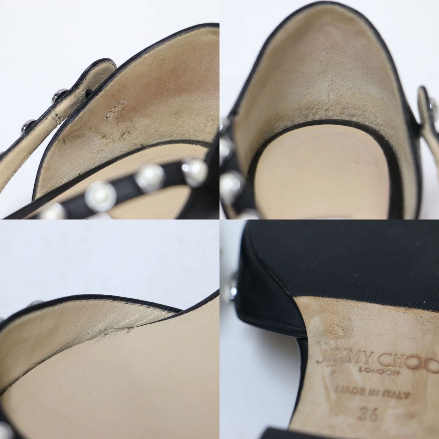 アンクルストラップ フラット パンプス / LEEMA FLAT ポインテッドトゥ パール レザー