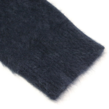 21秋冬 Cashmere Mix Fur 深V プルオーバー / ニット チュニック丈 長袖 Vネック カシミヤ ミックス ファー