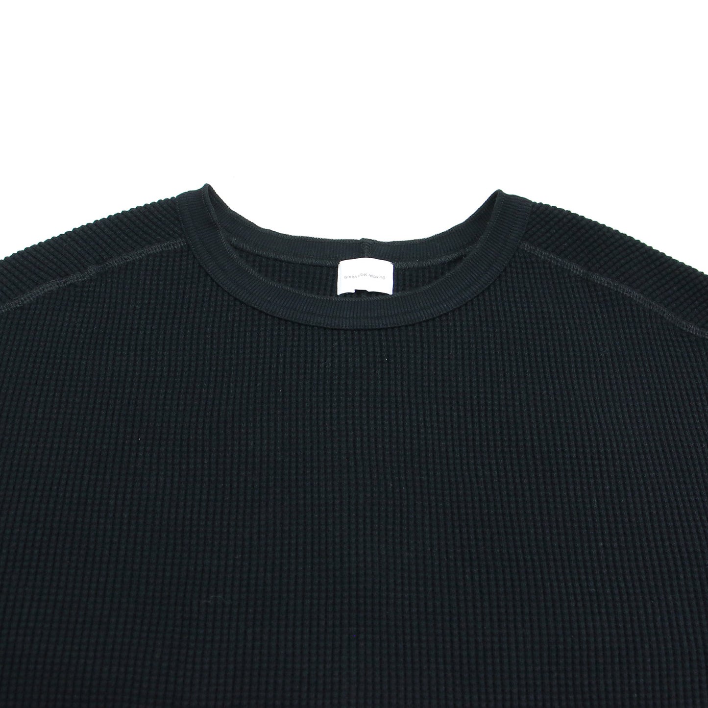 ビッグワッフル オーバーサイズ プルオーバー カットソー / Tシャツ 長袖 クルーネック コットン