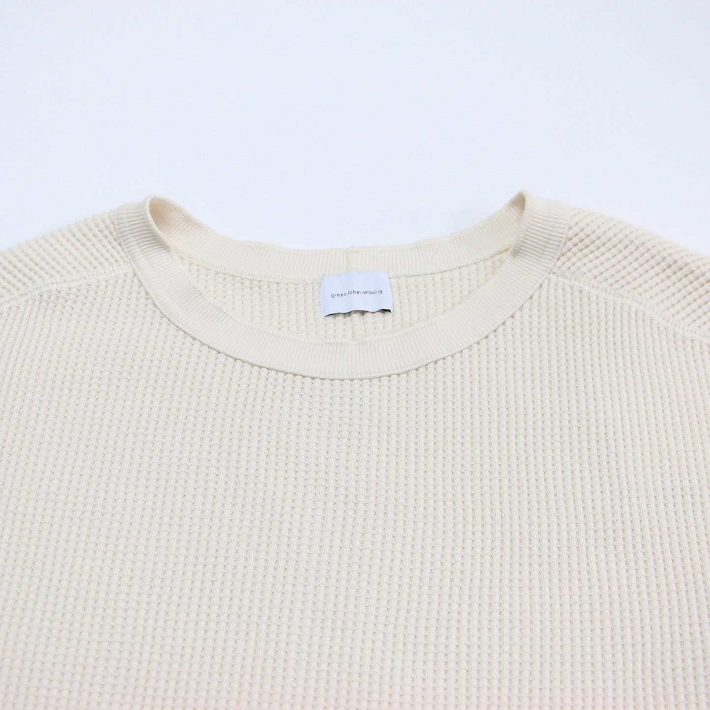 ビッグワッフル オーバーサイズ プルオーバー カットソー / Tシャツ 長袖 クルーネック コットン