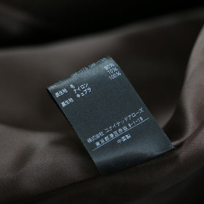 ウール ナイロン ノーカラー コート / ロング Vネック Iライン