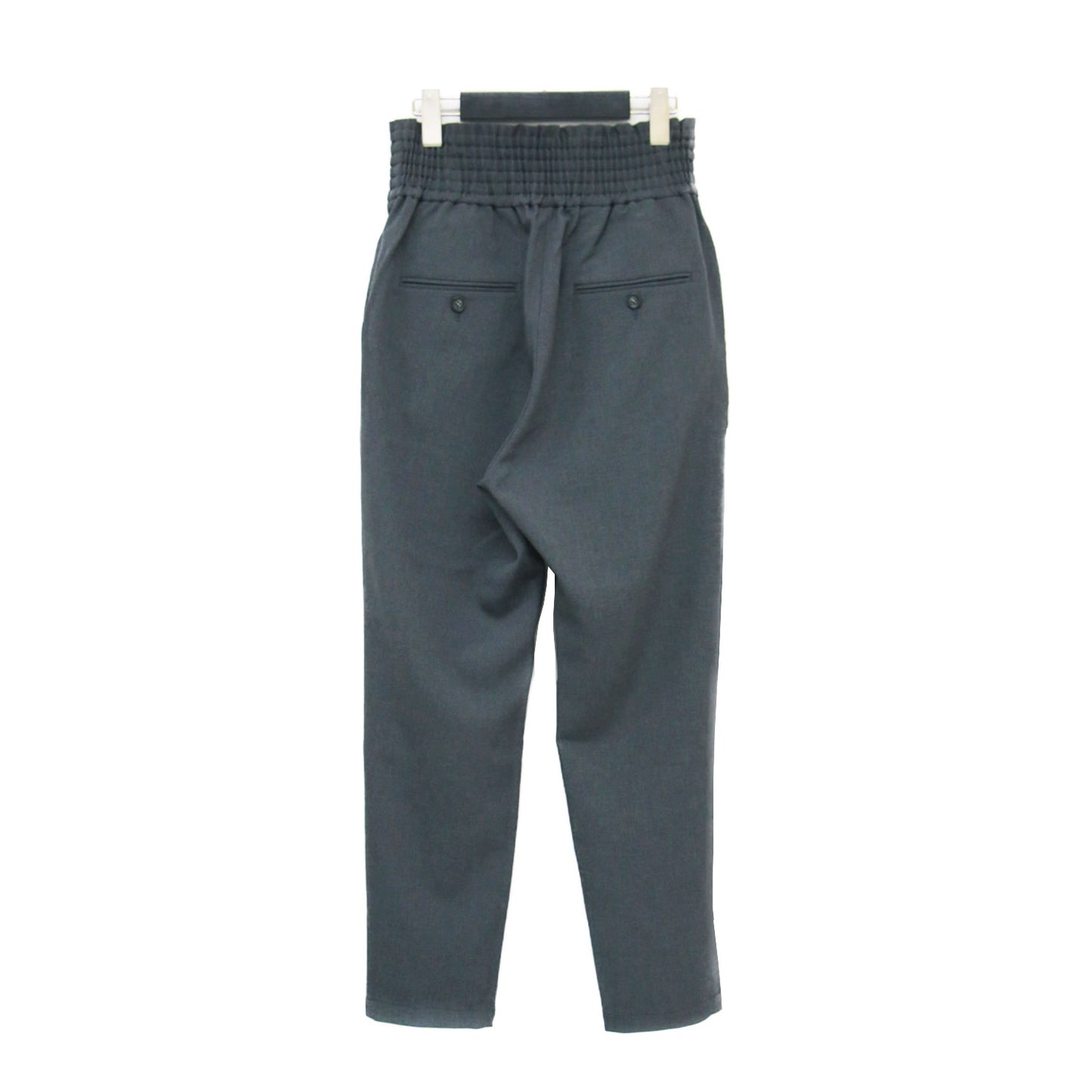 23秋冬 ウールライク ストレッチ パンツ / テーパード ハイウエスト ウエストゴム