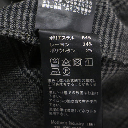 チェック柄 テーパード パンツ / ハイウエスト ウエストゴム グレンチェック