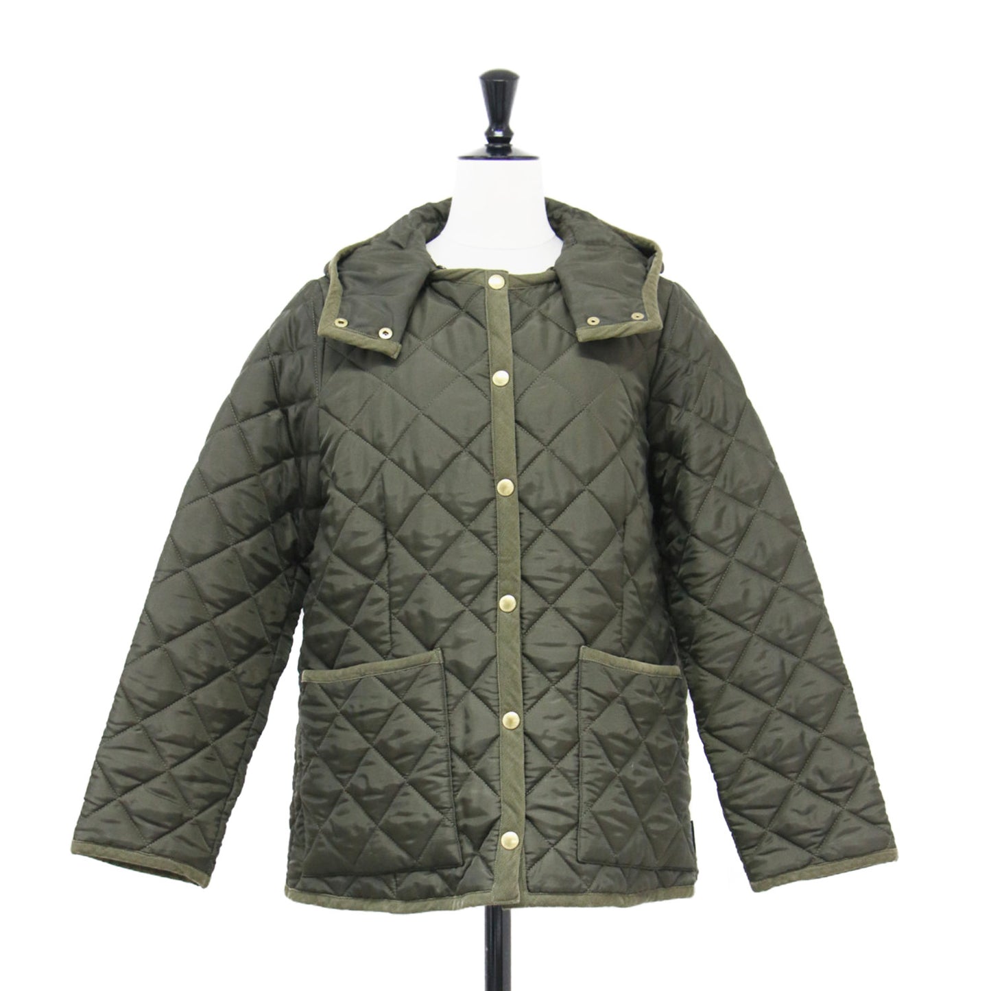 × SLOBE 別注 22秋冬 ARKLEY W キルティング ジャケット / ブルゾン フード付き ノーカラー 2WAY 中わた