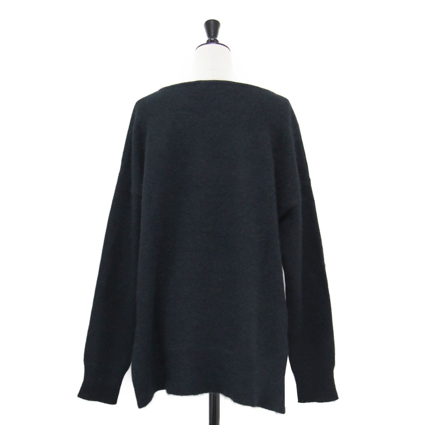 Vネック ファー ニット / プルオーバー 長袖 ウール アンゴラ