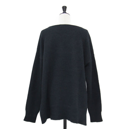 Vネック ファー ニット / プルオーバー 長袖 ウール アンゴラ