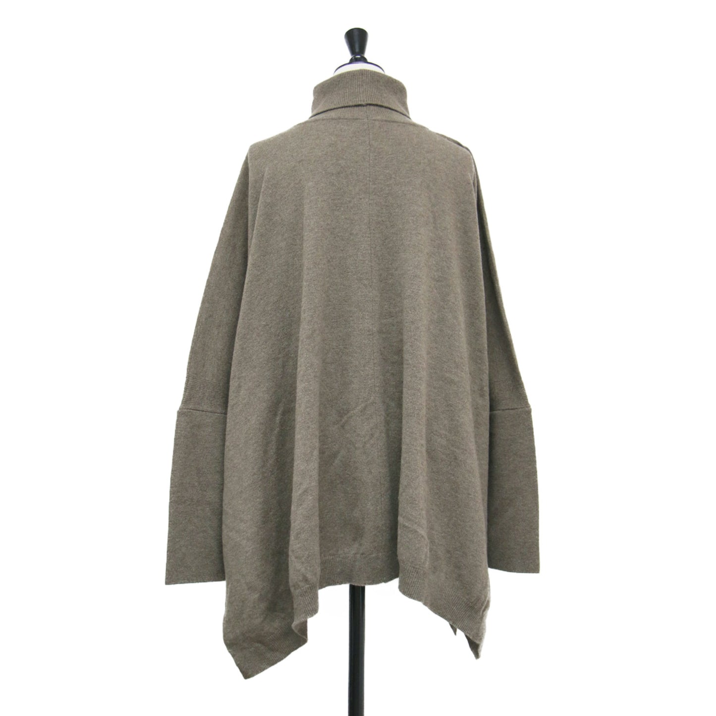 20秋冬 ニット ポンチョ / knit poncho プルオーバー 長袖 タートルネック ワイド オーバーサイズ ウール