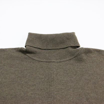 20秋冬 ニット ポンチョ / knit poncho プルオーバー 長袖 タートルネック ワイド オーバーサイズ ウール