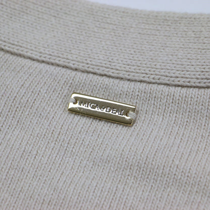 Vネック ワイド カーディガン / ニット 長袖 オーバーサイズ ウール コットン